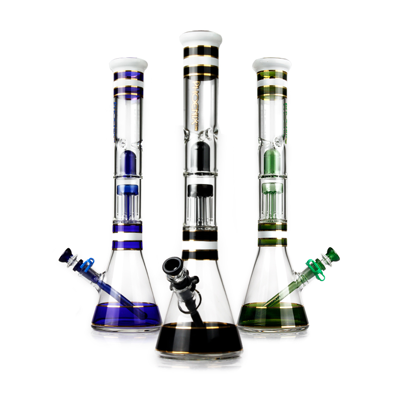 18 Inline Percolator Water Pipe - Blazing Blue – Up-N-Smoke