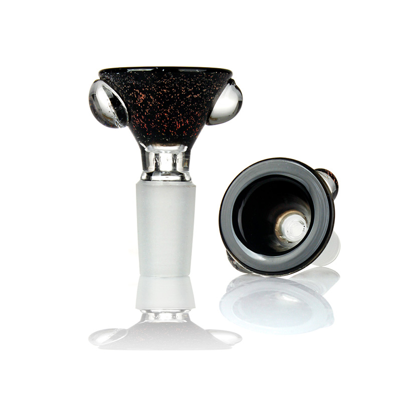 14.4mm Male Black Crushed Opal Bong Bowl
