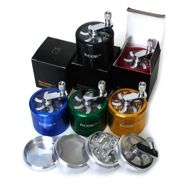 Phoenix Star 2.15'' Weed Grinders with Hand Crank